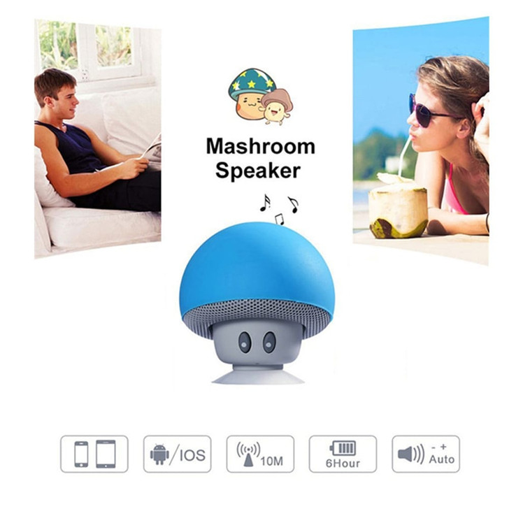 Waterproof Mini Wireless Bluetooth-compatible  Speaker Portable Mushroom-shaped Speaker Rechargeabl