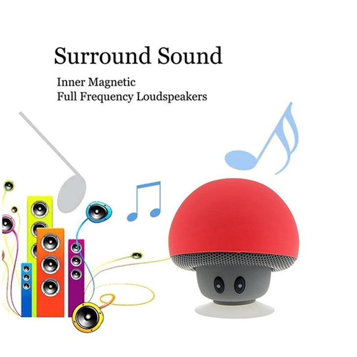 Waterproof Mini Wireless Bluetooth-compatible  Speaker Portable Mushroom-shaped Speaker Rechargeabl