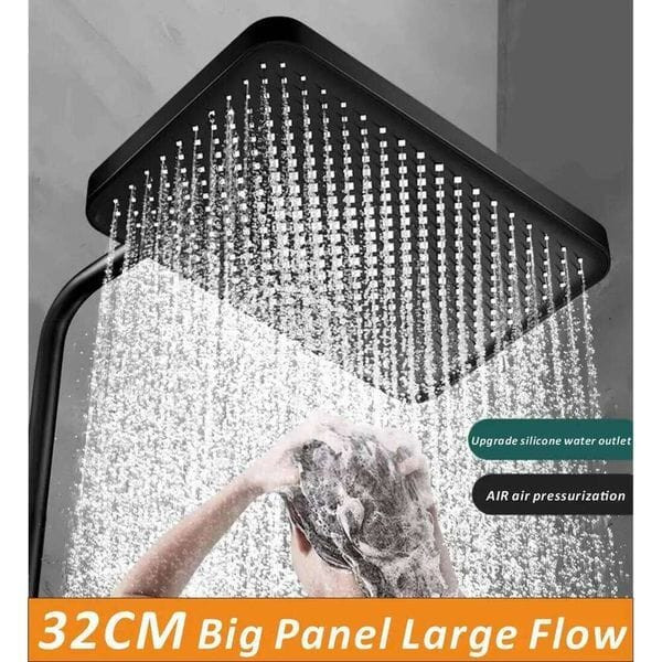 New 14 Inch Big Panel Rainfall Head,High Pressure Head,Water Saving,Top Rain Shower Faucet Bathroom