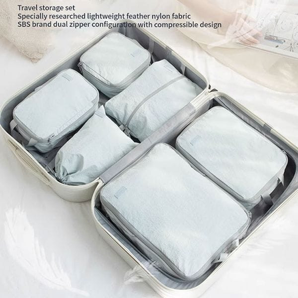 Color: Yanluan Grey - Travel storage bag luggage clothing sorting underwear toiletries makeup bag s