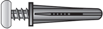 Hillman .19 in. D X 1 in. L Plastic Pan Head Conical Anchor 25 pk
