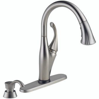 Delta Addison One Handle Stainless Steel Pull-Down Kitchen Faucet Smart