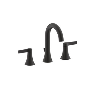 Ultra Faucets Nita Matte Black Widespread Bathroom Sink Faucet 8 in.