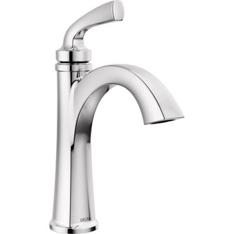 Delta Geist Chrome Single-Handle Bathroom Sink Faucet 4 in.