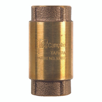 Campbell 3/4 in. D X 3/4 in. D FNPT x FNPT Red Brass Spring Loaded Check Valve