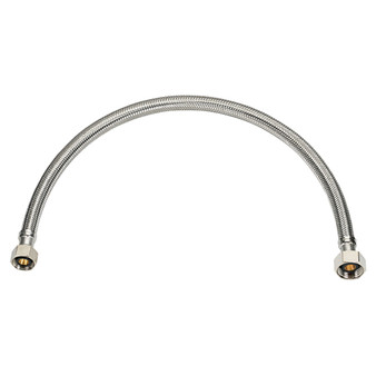 Ace 3/8 in. Compression X 1/2 in. D FIP 12 in. Stainless Steel Supply Line