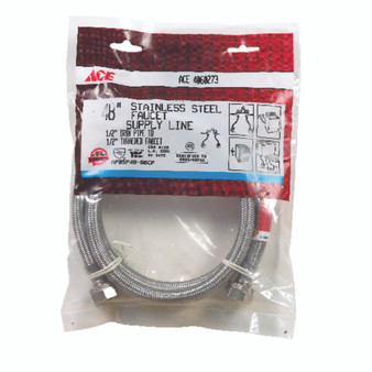 Ace 1/2 in. FIP X 1/2 in. D FIP 48 in. Braided Stainless Steel Supply Line