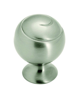 Amerock SwirlZ Round Cabinet Knob 1-1/8 in. D 1-1/2 in. Satin Nickel 1 pk