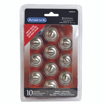 Amerock Allison Round Cabinet Knob 1-3/16 in. D 1 in. Satin Nickel 10 pk