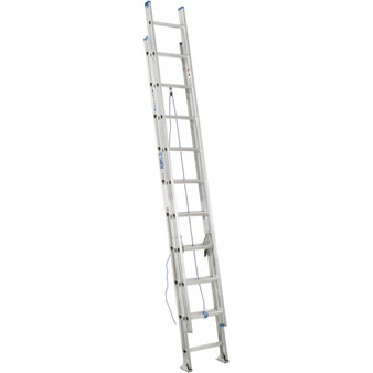 Werner 20 ft. H Aluminum Extension Ladder Type I 250 lb. capacity