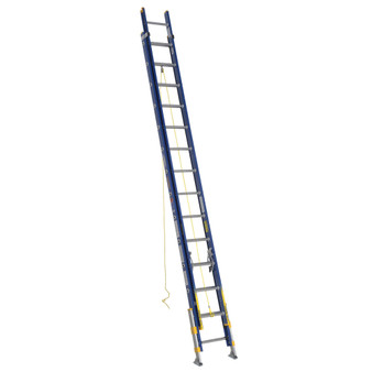 Werner Equalizer 28 ft. H Fiberglass Telescoping Extension Ladder Type IA 300 lb. capacity