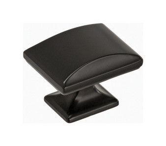 Amerock Candler Rectangle Cabinet Knob 1-1/4 in. Black Bronze 1 pk