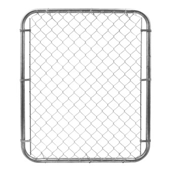 YardGard 48 in. H 12 Ga. Galvanized Silver Metal Chain Link Fence Gate