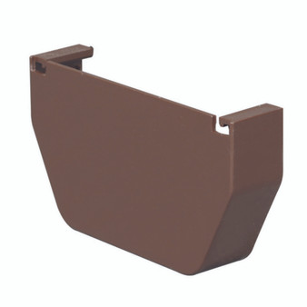 Amerimax 5.8 in. H X 4.5 in. W X 5 in. L Brown Vinyl U Gutter End Cap