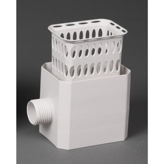 Amerimax 2.5 in. H X 4.25 in. W X 4.75 in. L White Plastic Rainwater Colander