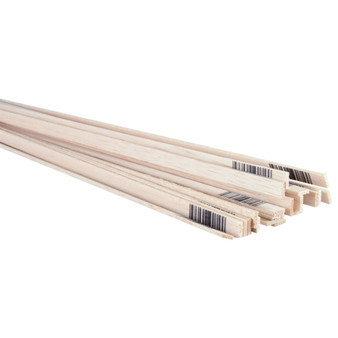 Midwest Products 3/32 in. X 1/4 in. W X 3 ft. L Balsawood Strip #2/BTR Grade