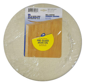 Band-It .030 in. X 3/4 in. W X 250 ft. L White Melamine Veneer Edging #2/BTR Premium Grade