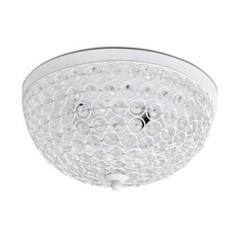 Lalia Home 6.5 in. H X 13 in. W X 13 in. L White Ceiling Light
