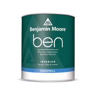 Benjamin Moore Ben Eggshell Base 3 Paint and Primer Interior 1 qt