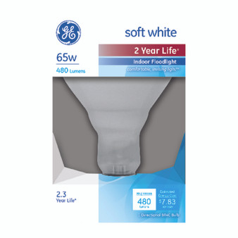 GE 65 W BR40 Floodlight Incandescent Bulb E26 (Medium) Soft White 1 pk