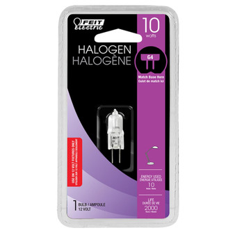 Feit 10 W JC Specialty Halogen Bulb 100 lm Bright White 1 pk