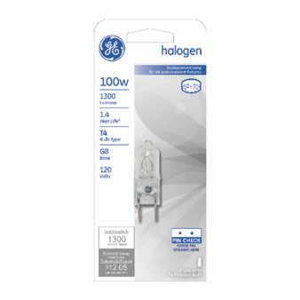GE Edison 100 W T4 Specialty Halogen Bulb 1,300 lm Daylight 1 pk