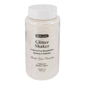 Bazic Products Metallic Iridescent Glitter Shaker Exterior and Interior 16 oz