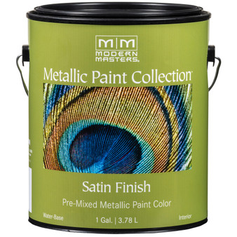 Modern Masters Satin Black Sapphire Water-Based Metallic Paint Exterior and Interior 1 gal