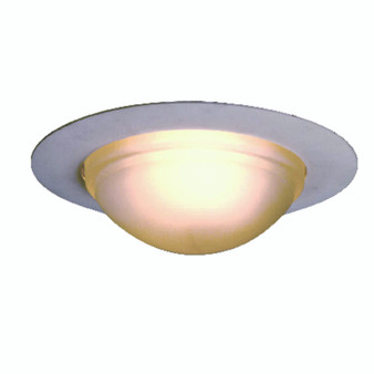 Halo Satin Nickel White 6 in. W Glass Incandescent Shower Lens/Trim