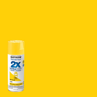 Rust-Oleum Painter's Touch 2X Ultra Cover Gloss Sun Yellow Paint+Primer Spray Paint 12 oz