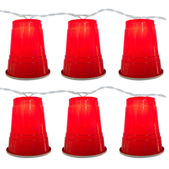 Brite Star Incandescent Party Cup String Light Set Red 10 lights