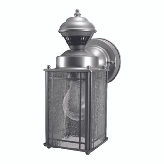 Heath Zenith Silver Motion-Sensing Incandescent Wall Lantern