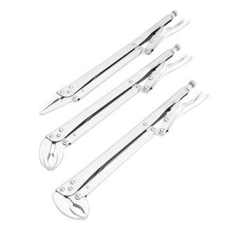 Great Neck 3 pc Carbon Steel Long Reach Pliers Set 15 in. L