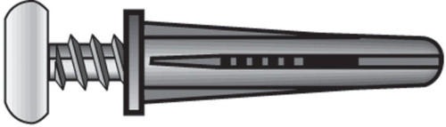 Hillman .138 in. D X 3/4 in. L Plastic Pan Head Conical Anchor 6 pk