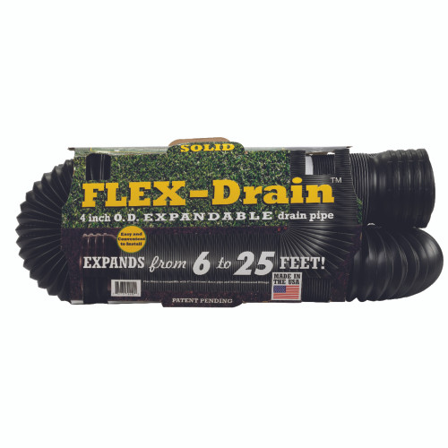 Flex-Drain 3-3/4 in. D X 25 ft. L Poly Drain Pipe