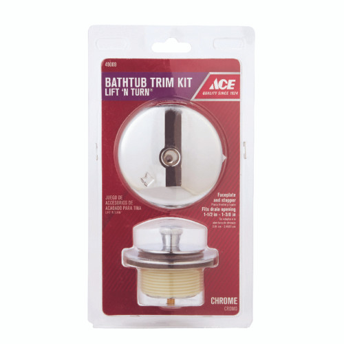 Ace 1 Chrome Plated Lift N Turn Bath Drain Trim Kit