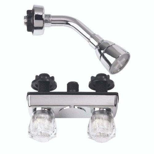 American Brass Celcon 2-Handle Chrome Plated Shower Kit