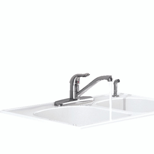 American Standard Jocelyn One Handle Chrome Kitchen Faucet Side Sprayer Included