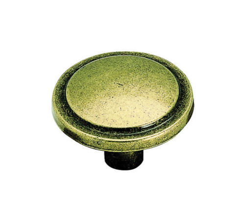 Amerock Allison Round Cabinet Knob 1-1/4 in. D 13/16 in. Burnished Brass 1 pk