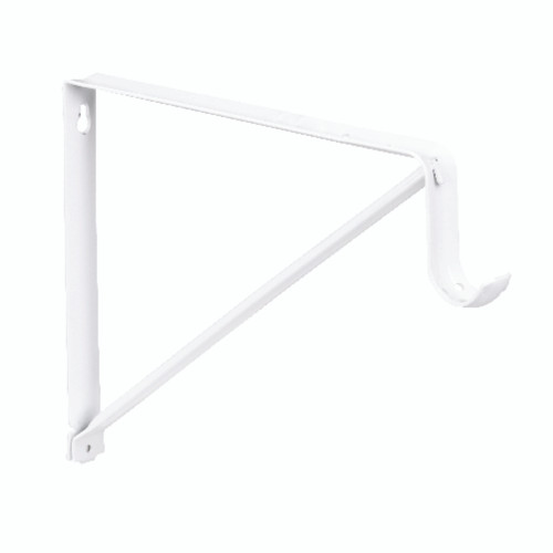 Knape & Vogt John Sterling White Steel Shelf/Rod Bracket 12 Ga. 11 in. L 250 lb