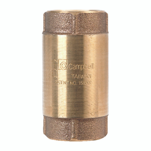Campbell 1 in. D X 1 in. D FNPT x FNPT Red Brass Spring Loaded Check Valve