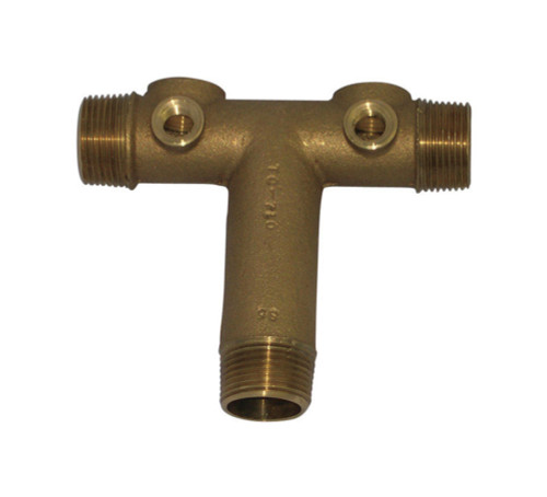 Campbell Red Brass Brown 1 x 3/4 in. Universal Tank Cross