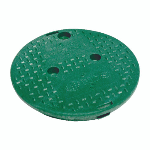 NDS 9.5 in. W X 1-3/8 in. H Round Valve Box Cover Green