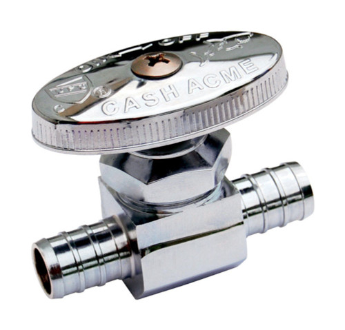 SharkBite PEX 1/2 in. PEX Barb X 1/2 in. Brass Stop Valve
