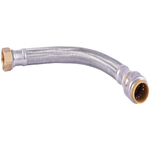 SharkBite 3/4 in. Push Fit X 3/4 in. D FIP 15 in. Stainless Steel Supply Line