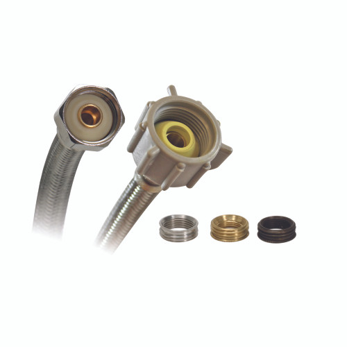 Fluidmaster 1/2 in. Ballcock Ah X 7/8 in. D Ballcock 12 in. Braided Stainless Steel Supply Line