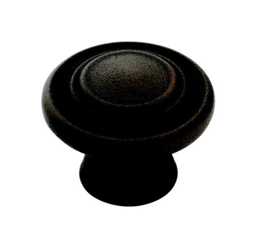 Amerock Inspirations Round Cabinet Knob 1-5/16 in. D 1 in. Antique Rust 1 pk