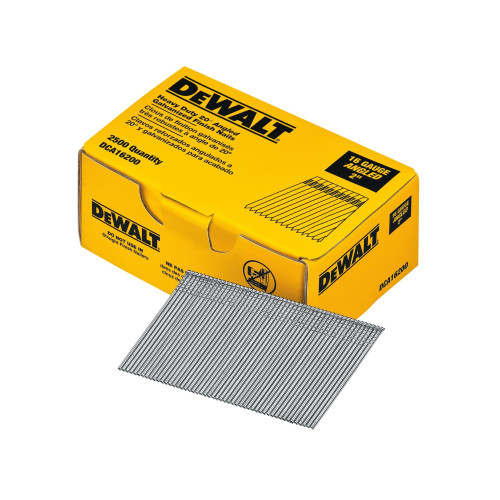 DeWalt 2 in. 16 Ga. Angled Strip Galvanized Finish Nails 20 deg 2,500 pk
