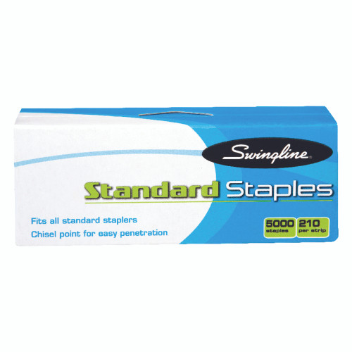 Swingline 1/4 in. L Flat Crown Standard Staples 5000 pk
