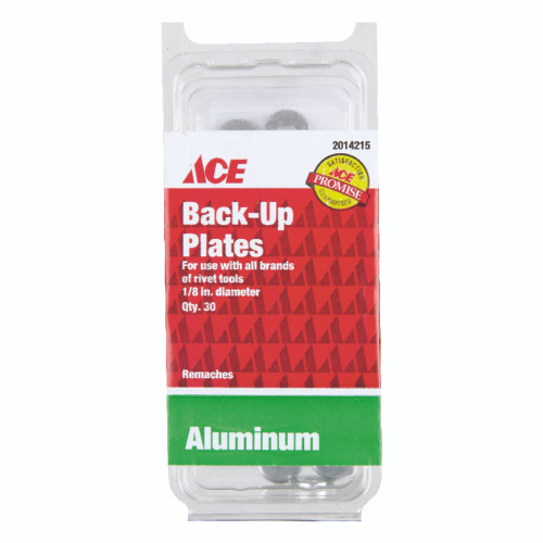 Ace Aluminum Backup Plates 1/8 in. 30 pc
